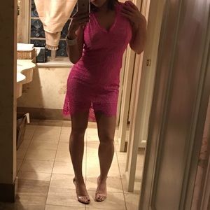 Windsor Hot Pink Lace Dress